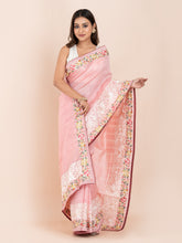 KAVVYA PINK HANDLOOM SILK SAREE